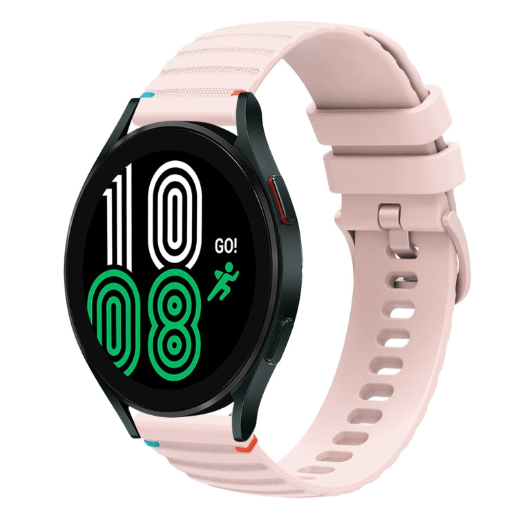 波浪點綴縫線 20mm 矽膠錶帶，適用於 Samsung Galaxy Watch 5 40 / 44mm，適用於 Samsung Galaxy Watch 5 Pro 45mm，適用於 Samsung Galaxy Watch 4 40 / 44mm，適用於 Samsung Galaxy Watch 4 Classic 42 / 46mm