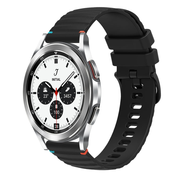 波浪點綴縫線 20mm 矽膠錶帶，適用於 Samsung Galaxy Watch 5 40 / 44mm，適用於 Samsung Galaxy Watch 5 Pro 45mm，適用於 Samsung Galaxy Watch 4 40 / 44mm，適用於 Samsung Galaxy Watch 4 Classic 42 / 46mm