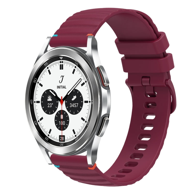 波浪點綴縫線 20mm 矽膠錶帶，適用於 Samsung Galaxy Watch 5 40 / 44mm，適用於 Samsung Galaxy Watch 5 Pro 45mm，適用於 Samsung Galaxy Watch 4 40 / 44mm，適用於 Samsung Galaxy Watch 4 Classic 42 / 46mm