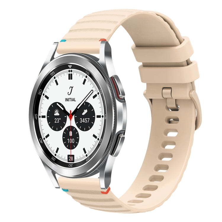 波浪點綴縫線 20mm 矽膠錶帶，適用於 Samsung Galaxy Watch 5 40 / 44mm，適用於 Samsung Galaxy Watch 5 Pro 45mm，適用於 Samsung Galaxy Watch 4 40 / 44mm，適用於 Samsung Galaxy Watch 4 Classic 42 / 46mm