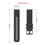 波浪點綴縫線 20mm 矽膠錶帶，適用於 Samsung Galaxy Gear Sport，適用於 Samsung Galaxy Watch Active 2，適用於 Samsung Galaxy Watch3 41mm，適用於 Samsung Galaxy Watch Active