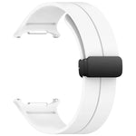 適用於 Samsung Galaxy Watch Ultra 47mm 槽紋風格摺疊磁吸扣矽膠錶帶