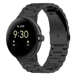三珠不鏽鋼金屬錶帶，適用於 Google Pixel Watch 4 / Watch 3 45mm，適用於 Google Pixel Watch 4 / 3 / 2 / 1 41mm