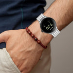 三珠不鏽鋼金屬錶帶，適用於 Google Pixel Watch 4 / Watch 3 45mm，適用於 Google Pixel Watch 4 / 3 / 2 / 1 41mm