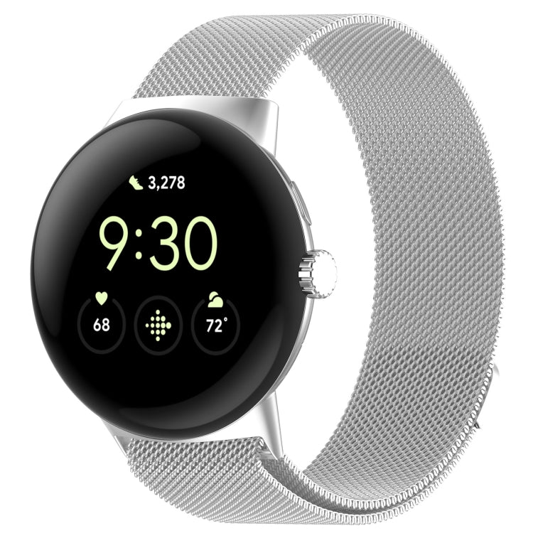 米蘭尼斯金屬磁吸錶帶，適用於 Google Pixel Watch 4 / Watch 3 45mm，Google Pixel Watch 4 / 3 / 2 / 1 41mm