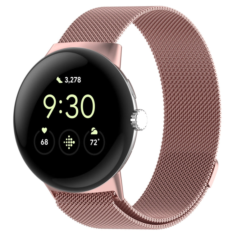 米蘭尼斯金屬磁吸錶帶，適用於 Google Pixel Watch 4 / Watch 3 45mm，Google Pixel Watch 4 / 3 / 2 / 1 41mm