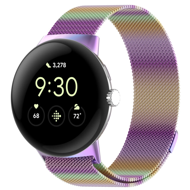 米蘭尼斯金屬磁吸錶帶，適用於 Google Pixel Watch 4 / Watch 3 45mm，Google Pixel Watch 4 / 3 / 2 / 1 41mm