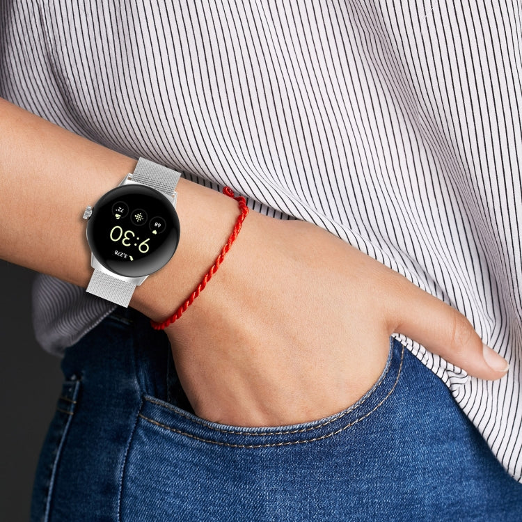 米蘭尼斯金屬磁吸錶帶，適用於 Google Pixel Watch 4 / Watch 3 45mm，Google Pixel Watch 4 / 3 / 2 / 1 41mm