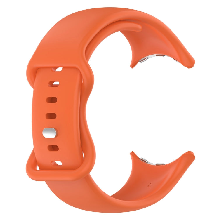 純色蝴蝶扣矽膠錶帶，尺寸：L，適用於 Google Pixel Watch 4 / Watch 3 45mm，適用於 Google Pixel Watch 4 / 3 / 2 / 1 41mm
