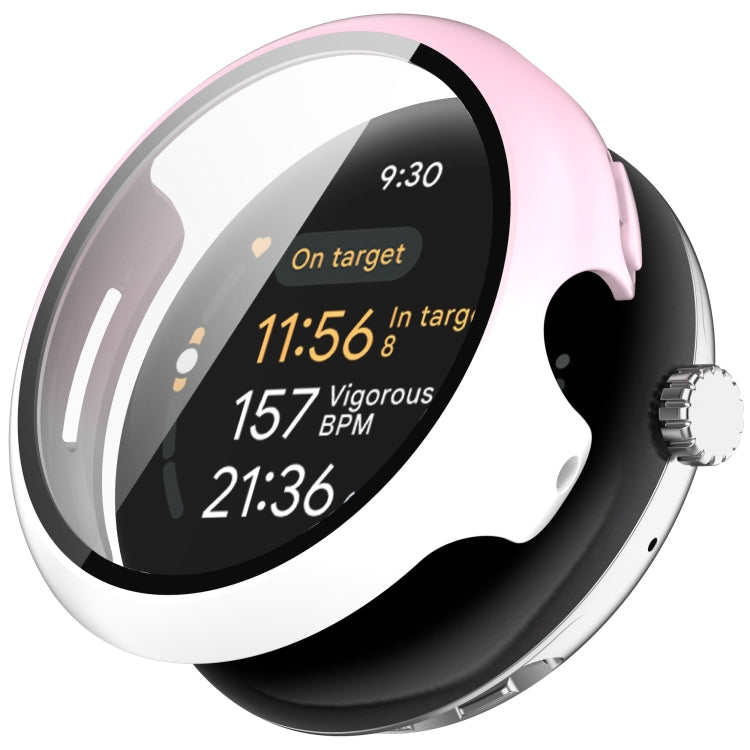 PC + 鋼化膜一體式手錶保護殼，適用於 Google Pixel Watch 3 45mm，Google Pixel Watch 3 41mm