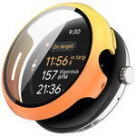 PC + 鋼化膜一體式手錶保護殼，適用於 Google Pixel Watch 3 45mm，Google Pixel Watch 3 41mm