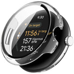 PC + 鋼化膜一體式手錶保護殼，適用於 Google Pixel Watch 3 45mm，Google Pixel Watch 3 41mm