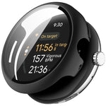 PC + 鋼化膜一體式手錶保護殼，適用於 Google Pixel Watch 3 45mm，Google Pixel Watch 3 41mm
