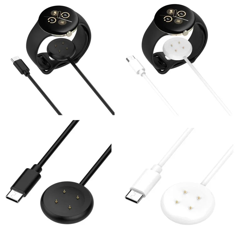 適用於 Google Pixel Watch 3 41 / 45mm USB-C / Type-C 介面智慧手錶充電線，長度：1米，Type-C 介面