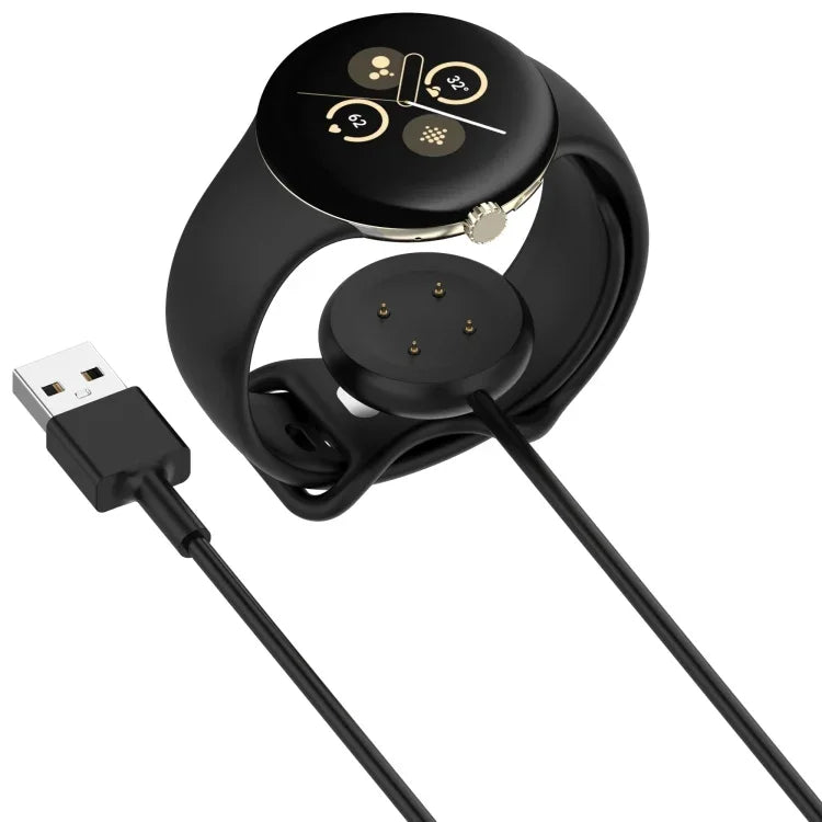 適用於 Google Pixel Watch 3 41 / 45mm USB 介面智慧手錶充電線，長度：1米，USB 介面