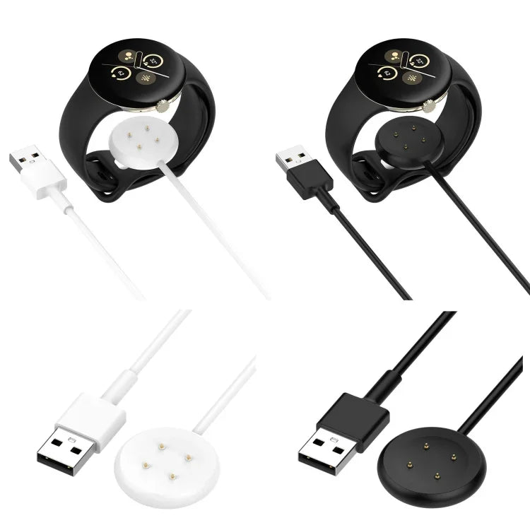 適用於 Google Pixel Watch 3 41 / 45mm USB 介面智慧手錶充電線，長度：1米，USB 介面