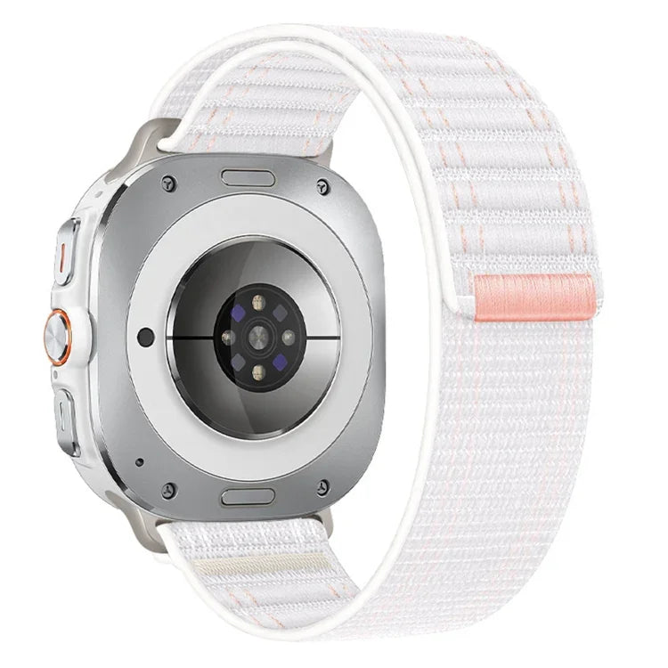 適用於 Samsung Galaxy Watch Ultra 47mm / Ultra 2025 海浪紋理尼龍魔鬼氈錶帶