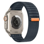 海浪尼龍魔鬼氈錶帶，適用於 Apple Watch SE 2023 44mm、Apple Watch SE 2023 40mm、Apple Watch Ultra 2 49mm、Apple Watch Series 9 45mm、Apple Watch Series 9 41mm、Apple Watch Ultra 49mm
