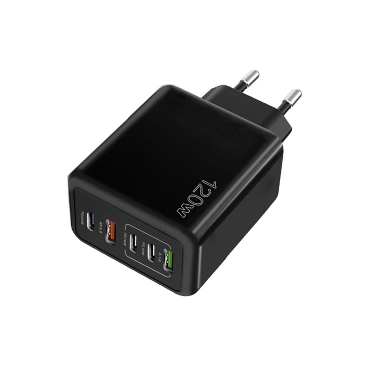 120W 3 PD Type-C 雙 USB 多埠手機充電器，歐規插頭，歐規插頭