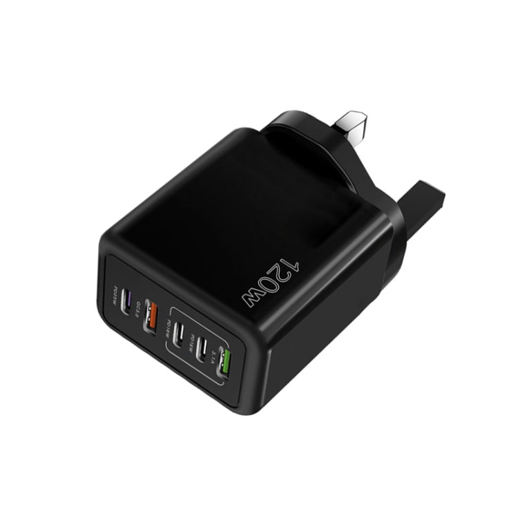 120W 3 PD Type-C 雙 USB 多埠手機充電器，英規插頭，英規插頭