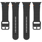 波浪紋縫線矽膠錶帶，適用於 Apple Watch SE 2022 40mm，適用於 Apple Watch SE 2022 44mm，適用於 Apple Watch Series 7 41mm，適用於 Apple Watch Series 7 45mm