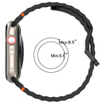 波浪紋縫線矽膠錶帶，適用於 Apple Watch Series 9 41mm，適用於 Apple Watch Ultra 49mm，適用於 Apple Watch Series 8 41mm，適用於 Apple Watch Series 8 45mm