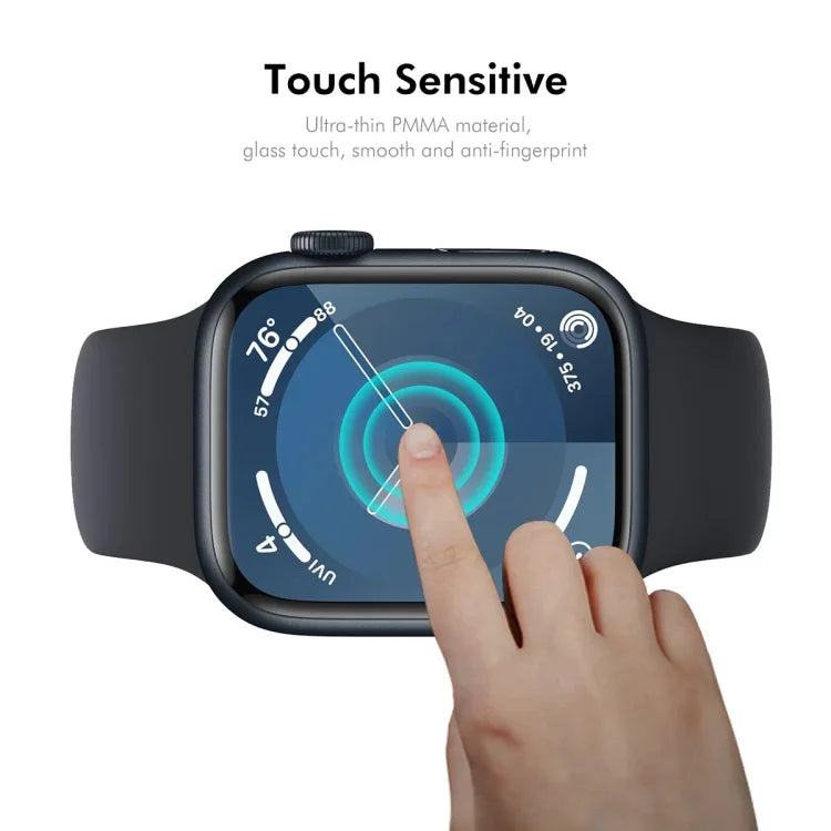 2片裝 ENKAY 3D 全覆蓋軟性 PC 邊緣 PMMA 高清螢幕保護膜，適用於 Apple Watch Series 11 / 10 46mm、Apple Watch Series 11 / 10 42mm