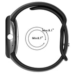 純色蝴蝶扣矽膠錶帶，尺寸：S，適用於 Google Pixel Watch 4 / Watch 3 45mm