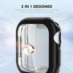 ENKAY Hat-Prince 電鍍軟質 TPU 保護殼附螢幕保護膜，適用於 Apple Watch Series 11 / 10 46mm，適用於 Apple Watch Series 11 / 10 42mm