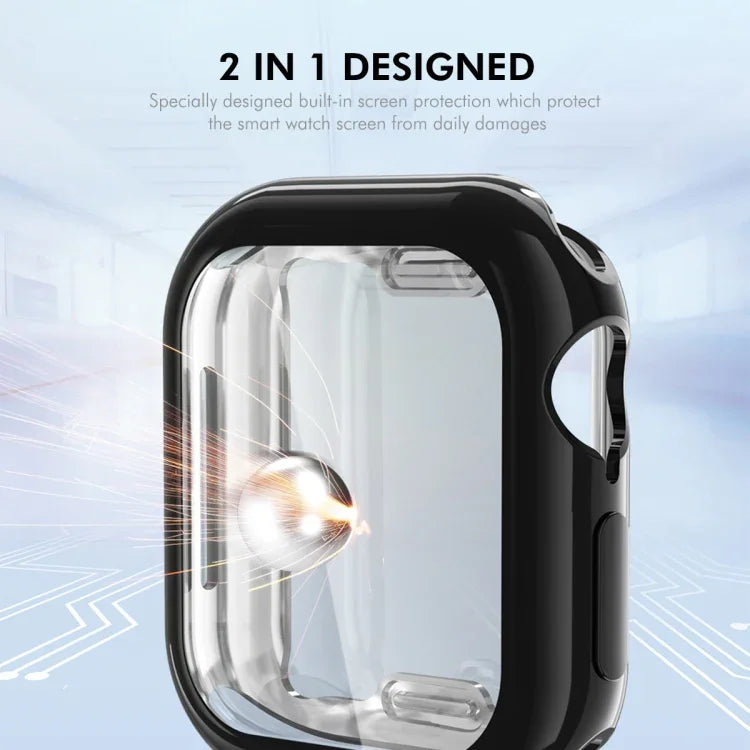 ENKAY Hat-Prince 電鍍軟質 TPU 保護殼附螢幕保護膜，適用於 Apple Watch Series 11 / 10 46mm，適用於 Apple Watch Series 11 / 10 42mm