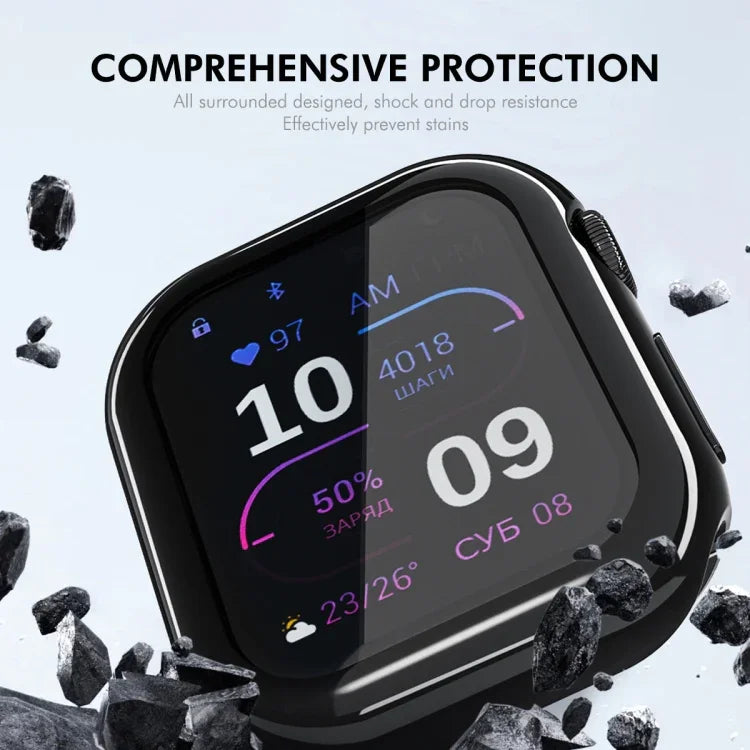 ENKAY Hat-Prince 電鍍軟質 TPU 保護殼附螢幕保護膜，適用於 Apple Watch Series 11 / 10 46mm，適用於 Apple Watch Series 11 / 10 42mm