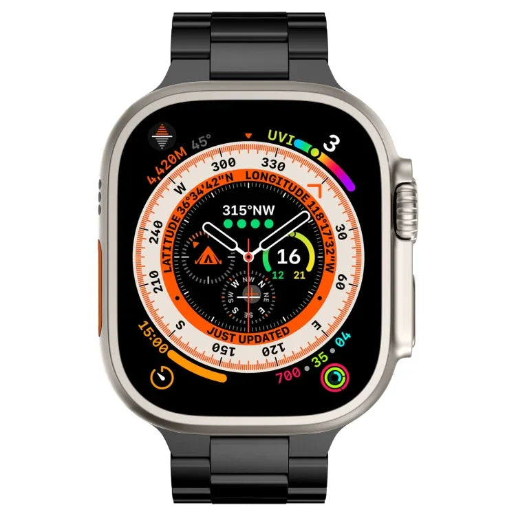 三珠鈦合金金屬錶帶，適用於 Apple Watch Series 10 46mm，適用於 Apple Watch Series 10 42mm，適用於 Apple Watch SE 2023 44mm，適用於 Apple Watch SE 2023 40mm，適用於 Apple Watch Ultra 2 49mm，適用於 Apple Watch Series 9 45mm