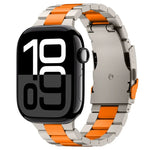 三珠鈦合金金屬錶帶，適用於 Apple Watch Series 10 46mm，適用於 Apple Watch Series 10 42mm，適用於 Apple Watch SE 2023 44mm，適用於 Apple Watch SE 2023 40mm，適用於 Apple Watch Ultra 2 49mm，適用於 Apple Watch Series 9 45mm