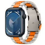 三珠鈦合金金屬錶帶，適用於 Apple Watch Series 10 46mm，適用於 Apple Watch Series 10 42mm，適用於 Apple Watch SE 2023 44mm，適用於 Apple Watch SE 2023 40mm，適用於 Apple Watch Ultra 2 49mm，適用於 Apple Watch Series 9 45mm