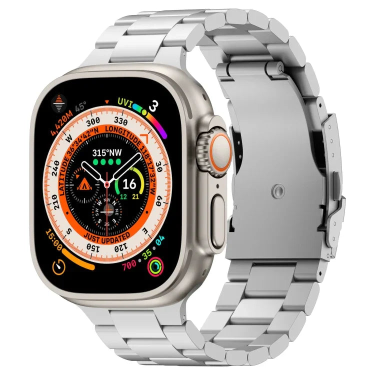 三珠鈦合金金屬錶帶，適用於 Apple Watch Series 10 46mm，適用於 Apple Watch Series 10 42mm，適用於 Apple Watch SE 2023 44mm，適用於 Apple Watch SE 2023 40mm，適用於 Apple Watch Ultra 2 49mm，適用於 Apple Watch Series 9 45mm