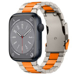 三珠鈦合金金屬錶帶，適用於 Apple Watch Series 10 46mm，適用於 Apple Watch Series 10 42mm，適用於 Apple Watch SE 2023 44mm，適用於 Apple Watch SE 2023 40mm，適用於 Apple Watch Ultra 2 49mm，適用於 Apple Watch Series 9 45mm