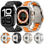 三珠鈦合金金屬錶帶，適用於 Apple Watch Series 10 46mm，適用於 Apple Watch Series 10 42mm，適用於 Apple Watch SE 2023 44mm，適用於 Apple Watch SE 2023 40mm，適用於 Apple Watch Ultra 2 49mm，適用於 Apple Watch Series 9 45mm