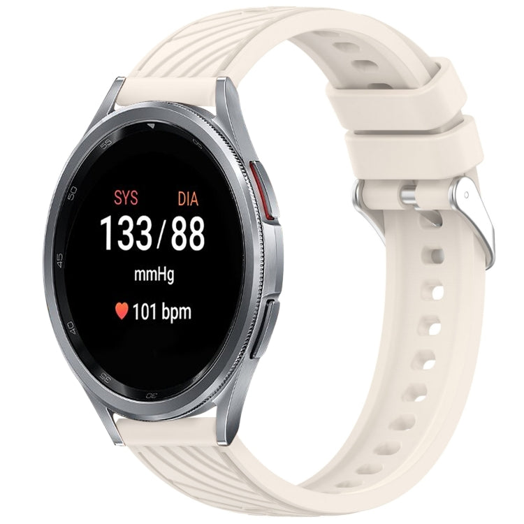 Stripe Texture Silicone 20mm Watch Band, For Samsung Galaxy Watch FE 40mm, For Samsung Galaxy Watch 7 44mm, For Samsung Galaxy Watch 7 40mm, For Samsung Galaxy Watch 6 Classic 47mm