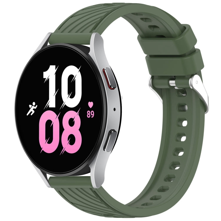 Stripe Texture Silicone 20mm Watch Band, For Samsung Galaxy Watch5 Golf Edition, For Samsung Galaxy Watch 5  44mm, For Samsung Galaxy Watch 5 Pro  45mm, For Samsung Galaxy Watch 5  40mm