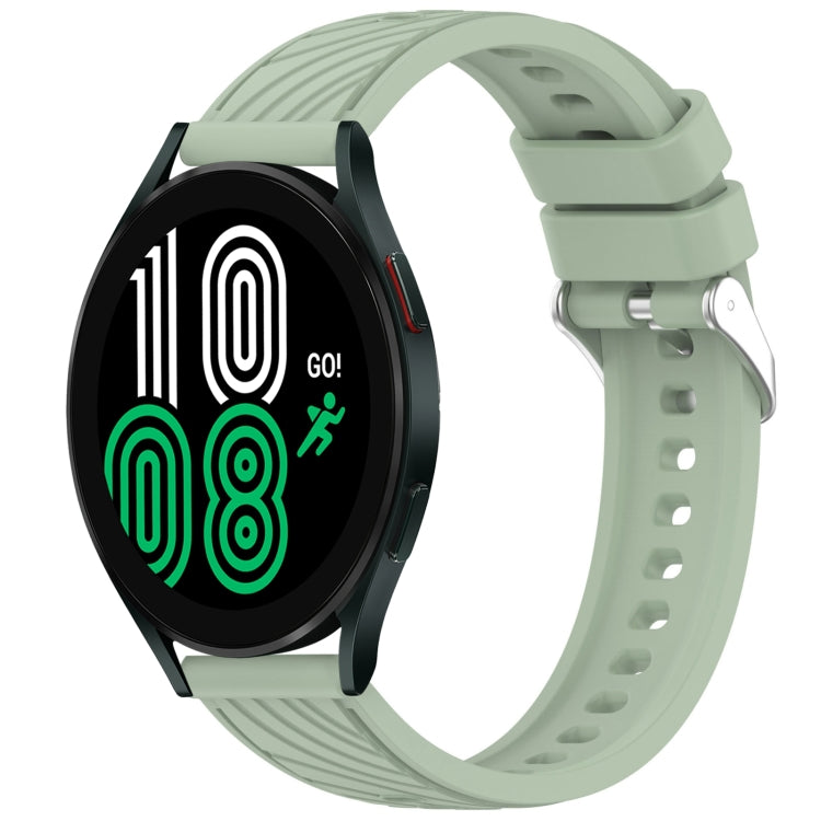 Stripe Texture Silicone 20mm Watch Band, For Samsung Galaxy Watch 4 44mm, For Samsung Galaxy Watch 4 40mm, For Samsung  Galaxy Watch 4 Classic 46mm, For Samsung  Galaxy Watch 4 Classic 42mm