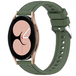 Stripe Texture Silicone 20mm Watch Band, For Samsung Galaxy Watch 4 44mm, For Samsung Galaxy Watch 4 40mm, For Samsung  Galaxy Watch 4 Classic 46mm, For Samsung  Galaxy Watch 4 Classic 42mm