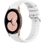 Stripe Texture Silicone 20mm Watch Band, For Samsung Galaxy Watch 4 44mm, For Samsung Galaxy Watch 4 40mm, For Samsung  Galaxy Watch 4 Classic 46mm, For Samsung  Galaxy Watch 4 Classic 42mm