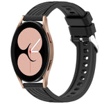 Stripe Texture Silicone 20mm Watch Band, For Samsung Galaxy Watch 4 44mm, For Samsung Galaxy Watch 4 40mm, For Samsung  Galaxy Watch 4 Classic 46mm, For Samsung  Galaxy Watch 4 Classic 42mm