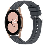Stripe Texture Silicone 20mm Watch Band, For Samsung Galaxy Watch 4 44mm, For Samsung Galaxy Watch 4 40mm, For Samsung  Galaxy Watch 4 Classic 46mm, For Samsung  Galaxy Watch 4 Classic 42mm