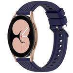 Stripe Texture Silicone 20mm Watch Band, For Samsung Galaxy Watch 4 44mm, For Samsung Galaxy Watch 4 40mm, For Samsung  Galaxy Watch 4 Classic 46mm, For Samsung  Galaxy Watch 4 Classic 42mm