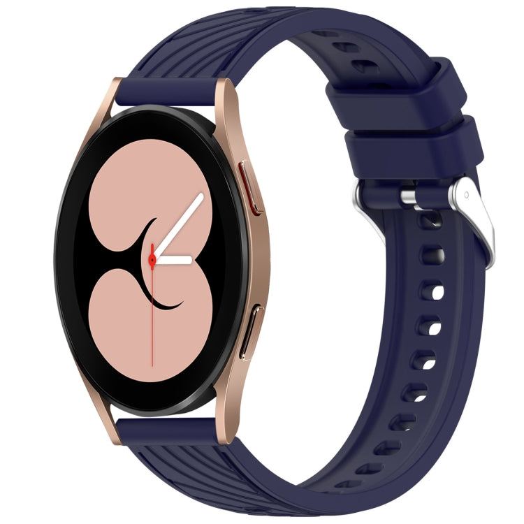 Stripe Texture Silicone 20mm Watch Band, For Samsung Galaxy Watch 4 44mm, For Samsung Galaxy Watch 4 40mm, For Samsung  Galaxy Watch 4 Classic 46mm, For Samsung  Galaxy Watch 4 Classic 42mm