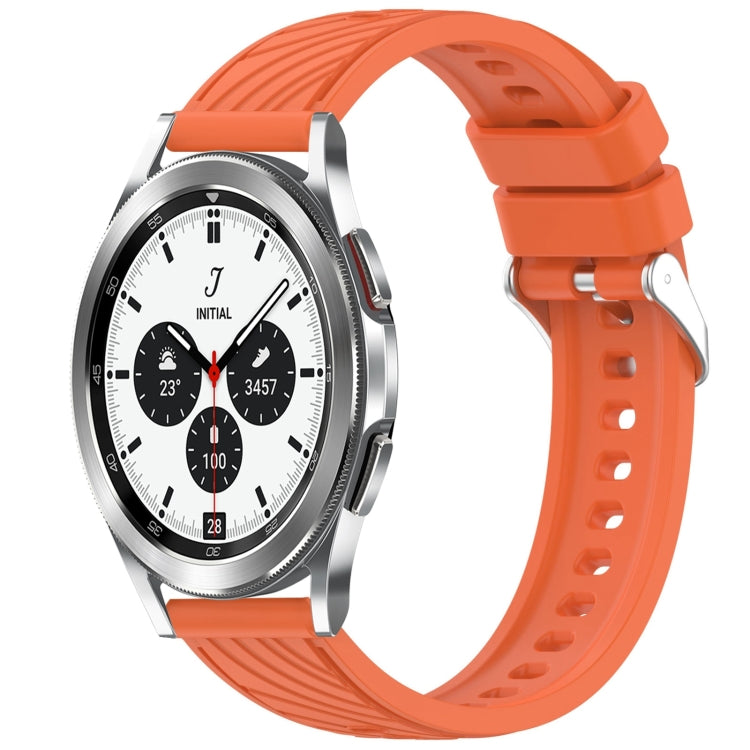Stripe Texture Silicone 20mm Watch Band, For Samsung Galaxy Watch 4 44mm, For Samsung Galaxy Watch 4 40mm, For Samsung  Galaxy Watch 4 Classic 46mm, For Samsung  Galaxy Watch 4 Classic 42mm