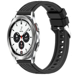 Stripe Texture Silicone 20mm Watch Band, For Samsung Galaxy Watch 4 44mm, For Samsung Galaxy Watch 4 40mm, For Samsung  Galaxy Watch 4 Classic 46mm, For Samsung  Galaxy Watch 4 Classic 42mm