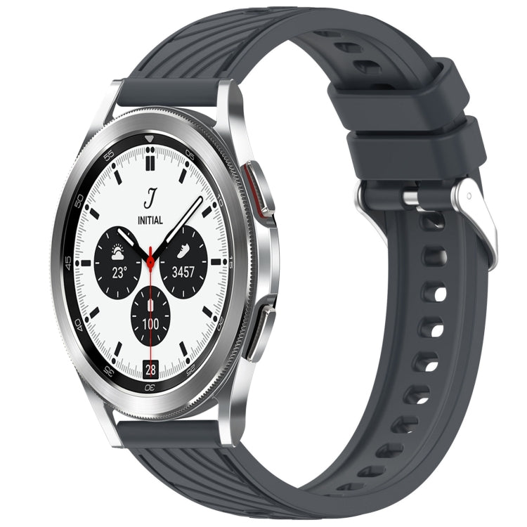 Stripe Texture Silicone 20mm Watch Band, For Samsung Galaxy Watch 4 44mm, For Samsung Galaxy Watch 4 40mm, For Samsung  Galaxy Watch 4 Classic 46mm, For Samsung  Galaxy Watch 4 Classic 42mm