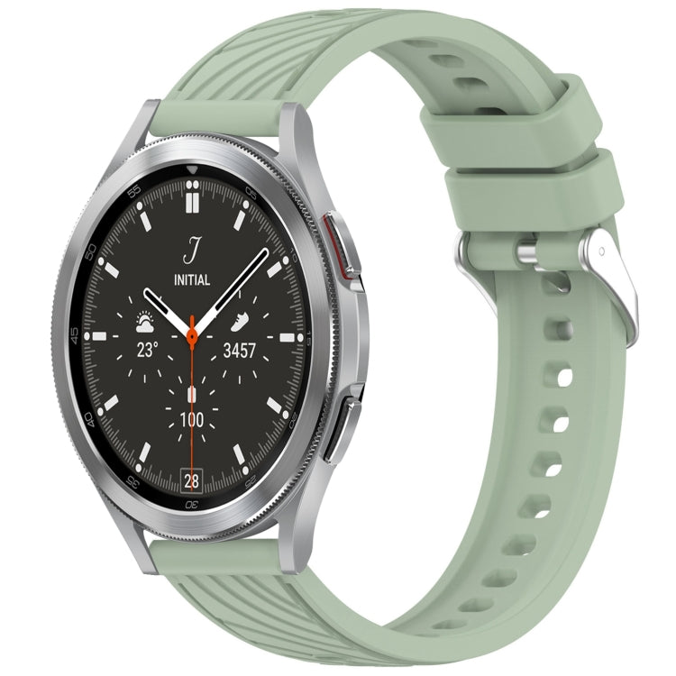 Stripe Texture Silicone 20mm Watch Band, For Samsung Galaxy Watch 4 44mm, For Samsung Galaxy Watch 4 40mm, For Samsung  Galaxy Watch 4 Classic 46mm, For Samsung  Galaxy Watch 4 Classic 42mm